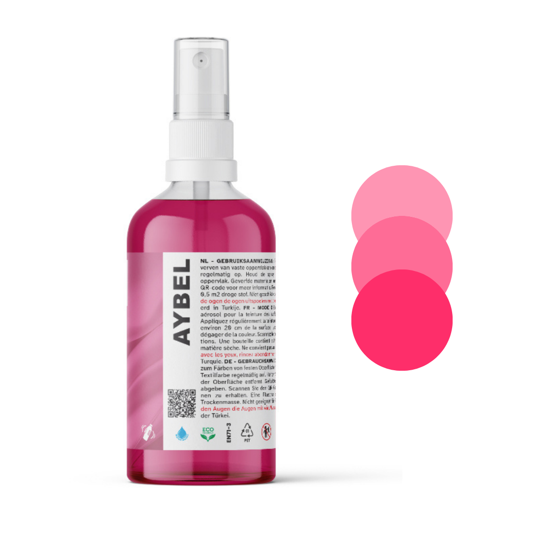 Spray roz pentru vopsirea textilelor